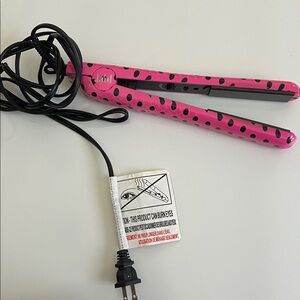 Pink Polka Dot Hair Straightener